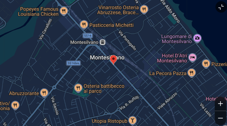 Mappa della sede di studio a Montesilvano